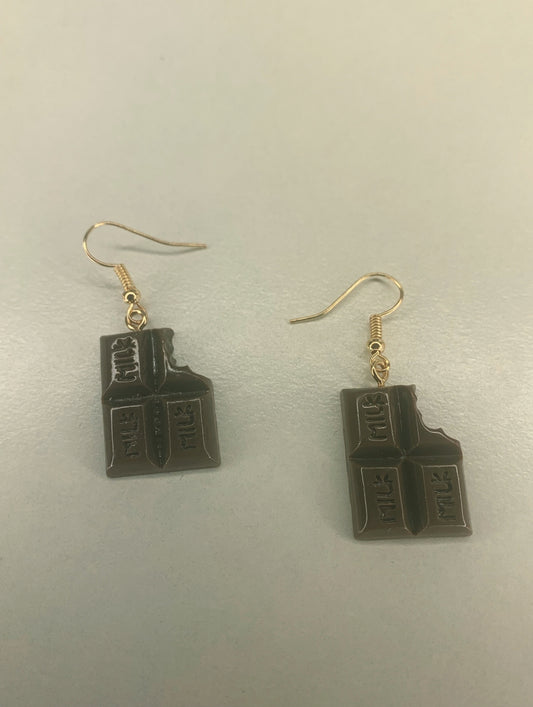 Milk Chocolate Bar Earrings