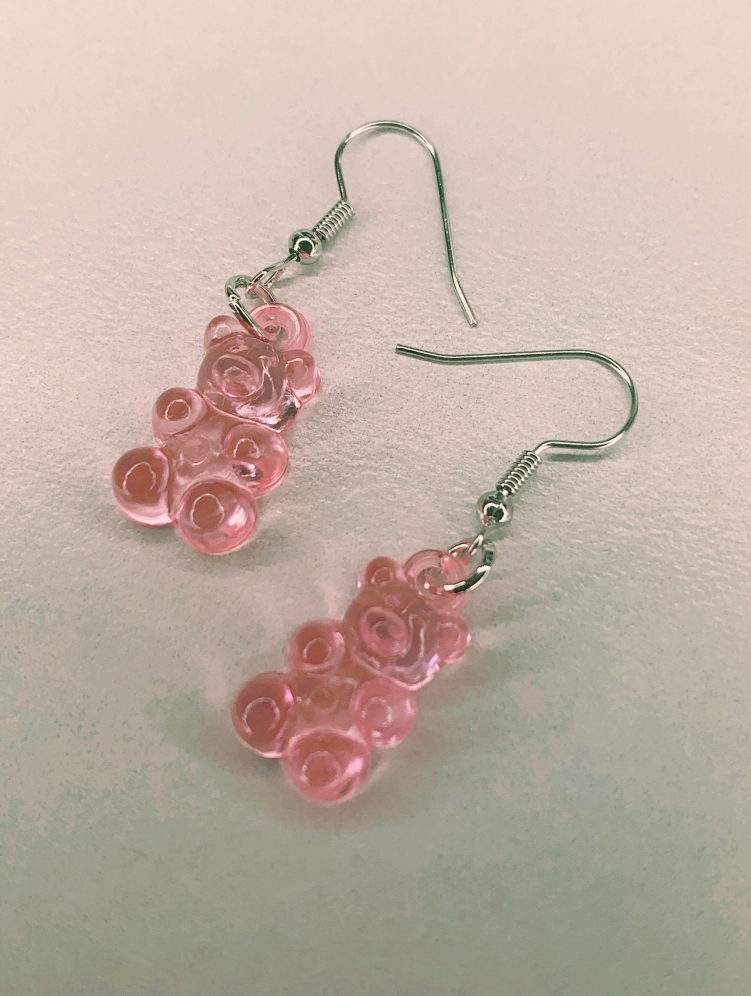 Gummy Bear Earrings Light Pink